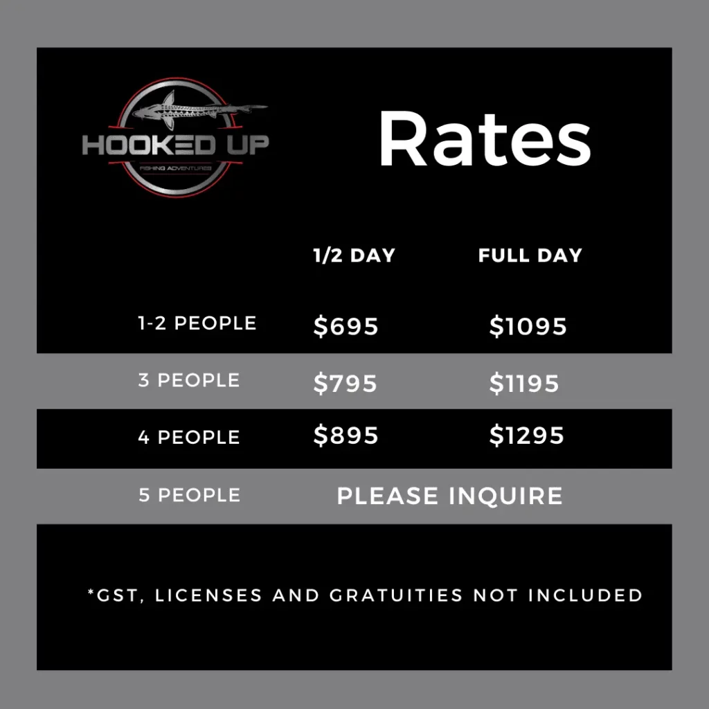 Hookedupfishingadventures service rates