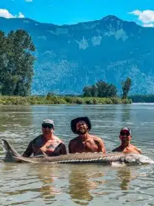 Friends and fishing for sturgeon